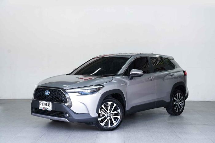 TOYOTA COROLLA CROSS 1.8 HYBRID PREMIUM ปี 2022 จด 2022 สีเทา